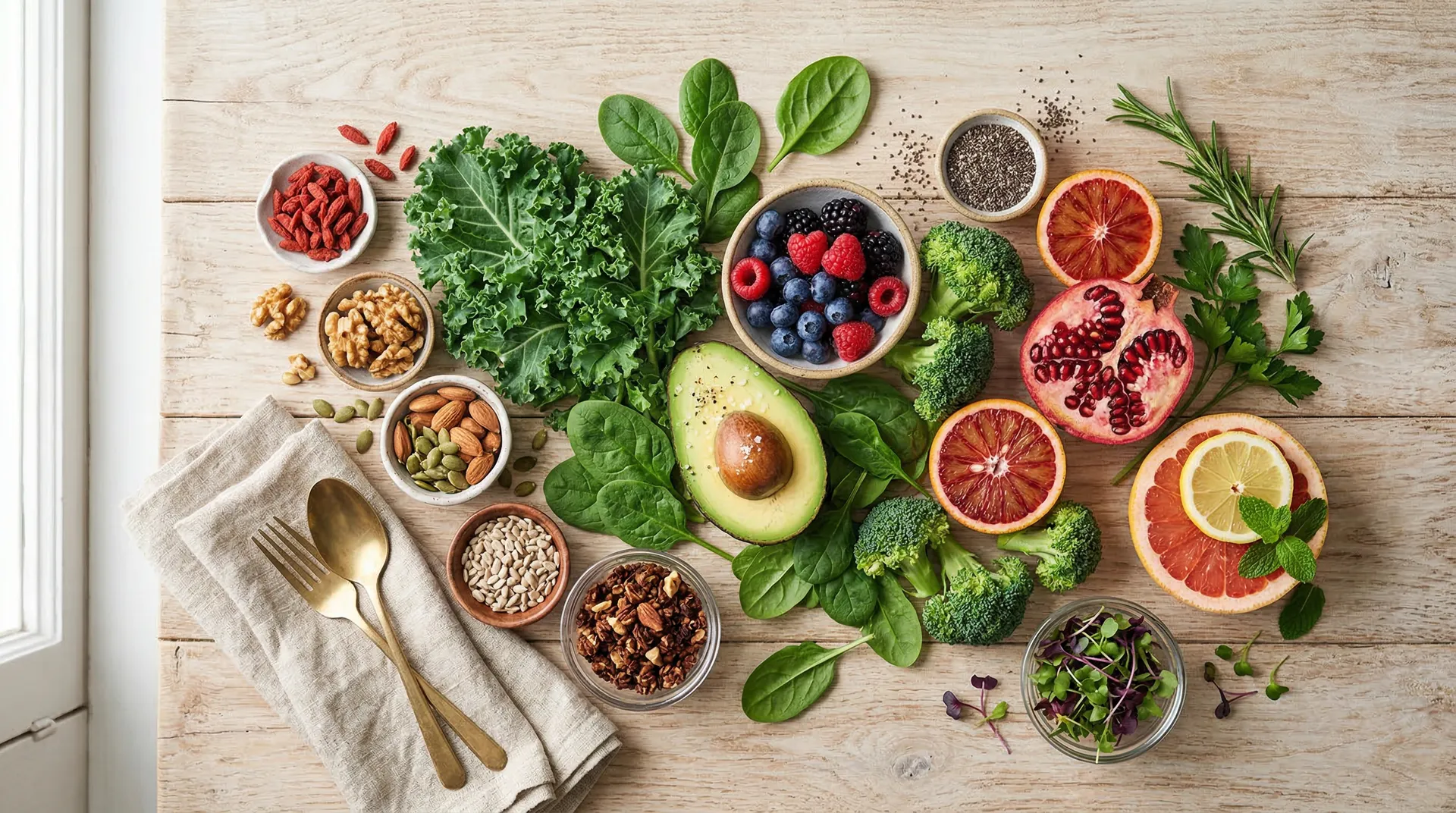 Assiette colorée d'aliments sains et naturels